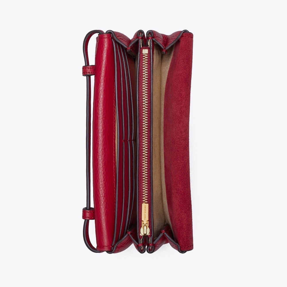 Tory Burch Miller crossbody wallet Loganberry NEW - Picture 4 of 5